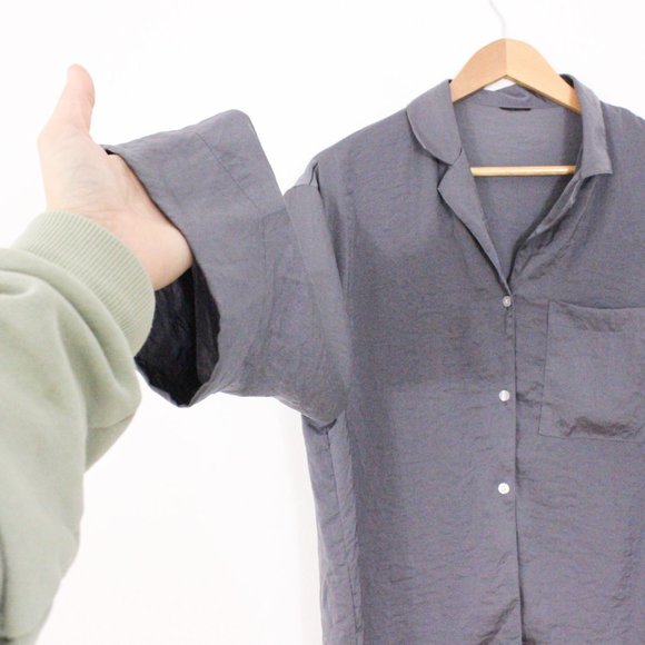 H&M Purple/Grey Satin Pajamas - Picture 9 of 10